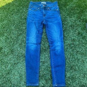 Madewell Women’s Blue Jeans Denim 9” High-Rise Skinny 25”